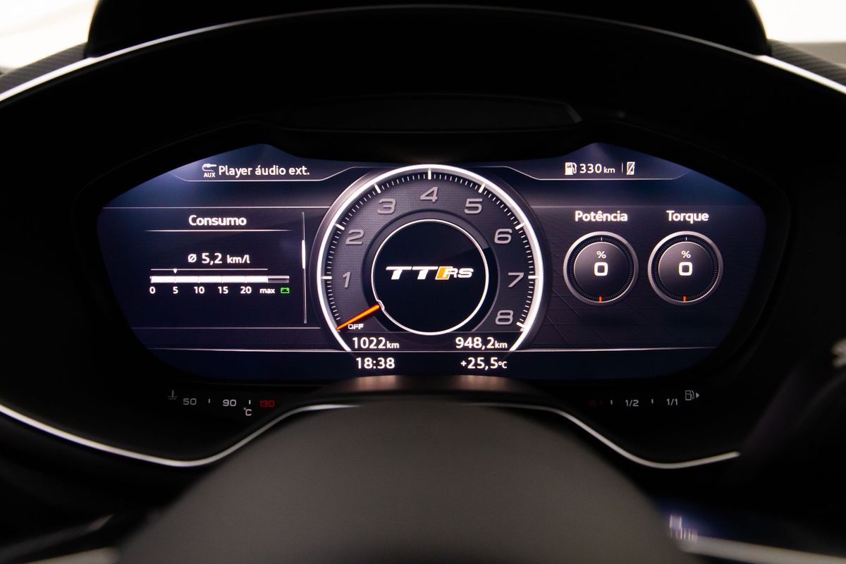 Ауди ТТ RS 2019. Панель приборов. Купе, 3 поколение, рестайлинг
