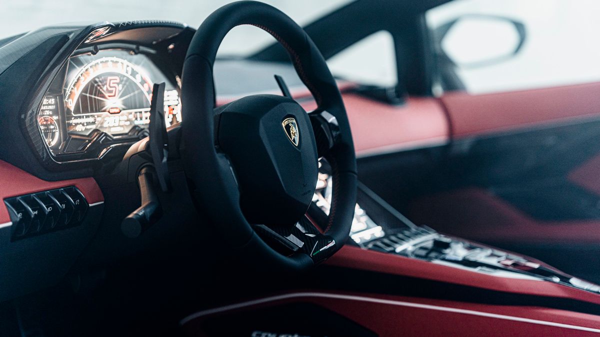 Lamborghini Countach 2021. Steering wheel. Coupe, 2 generation