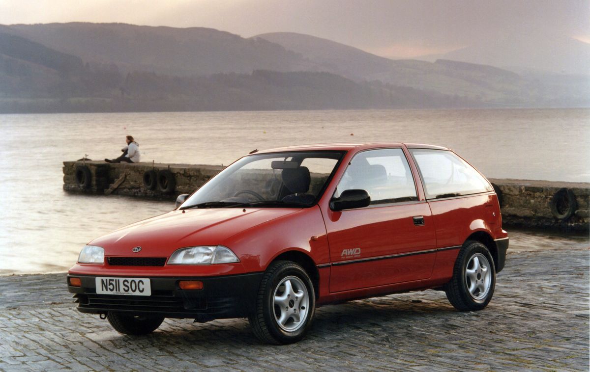 סובארו ג'סטי ‏1995. מרכב, צורה. מיני 3 דלתות, 2 דור