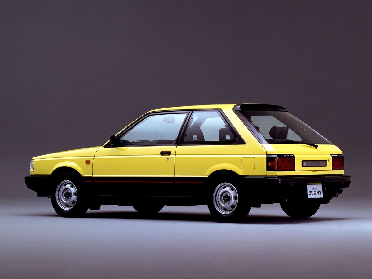 Nissan Sunny 1986. Carrosserie, extérieur. Hatchback 3-portes, 6 génération