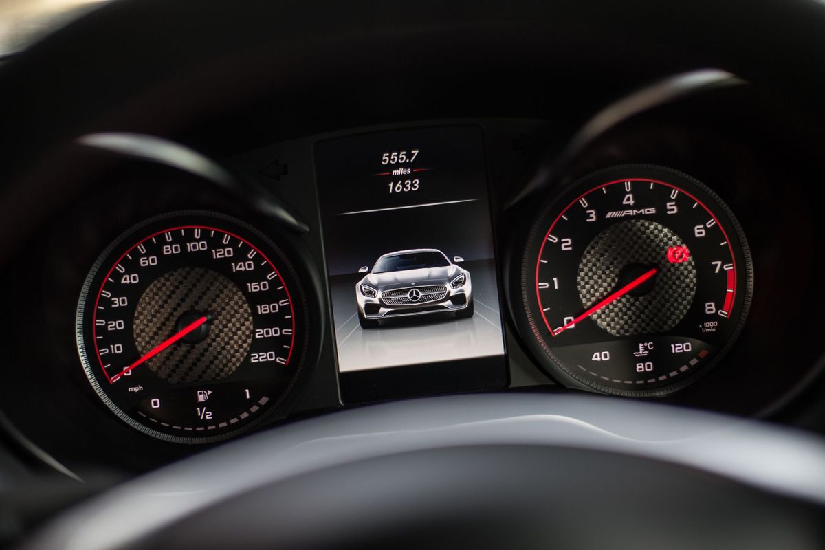 Мерседес AMG GT 2014. Панель приборов. Купе, 1 поколение