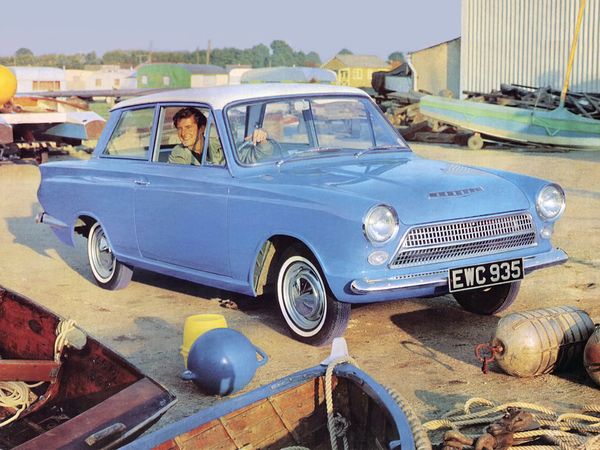 Ford Cortina 1962. Carrosserie, extérieur. Berline 2-portes, 1 génération