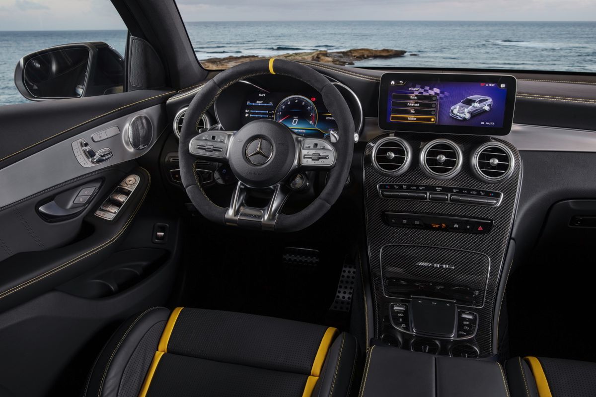 Mercedes GLC Coupe AMG 2019. Dashboard. SUV Coupe, 1 generation, restyling