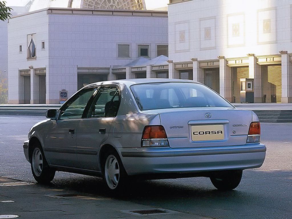 Toyota Corsa 1997. Carrosserie, extérieur. Berline, 5 génération, restyling
