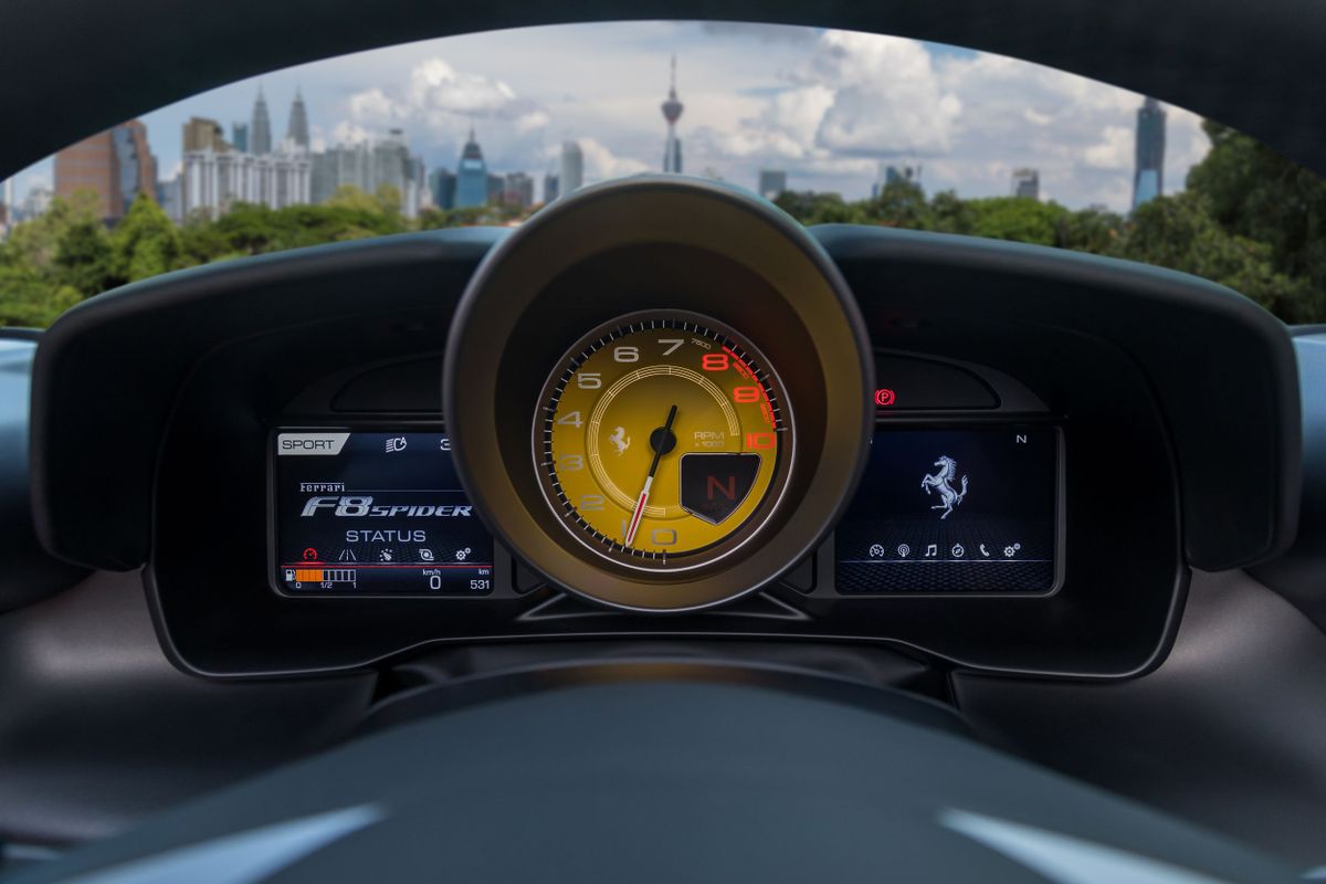 Ferrari F8 2019. Dashboard. Roadster, 1 generation