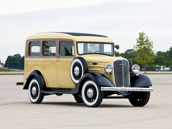 Chevrolet Suburban 1935. Carrosserie, extérieur. Break, 1 génération