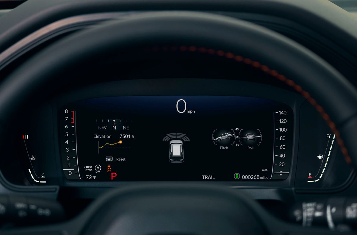 Honda Passport 2024. Панель приборов. Внедорожник 5 дв., 4 поколение