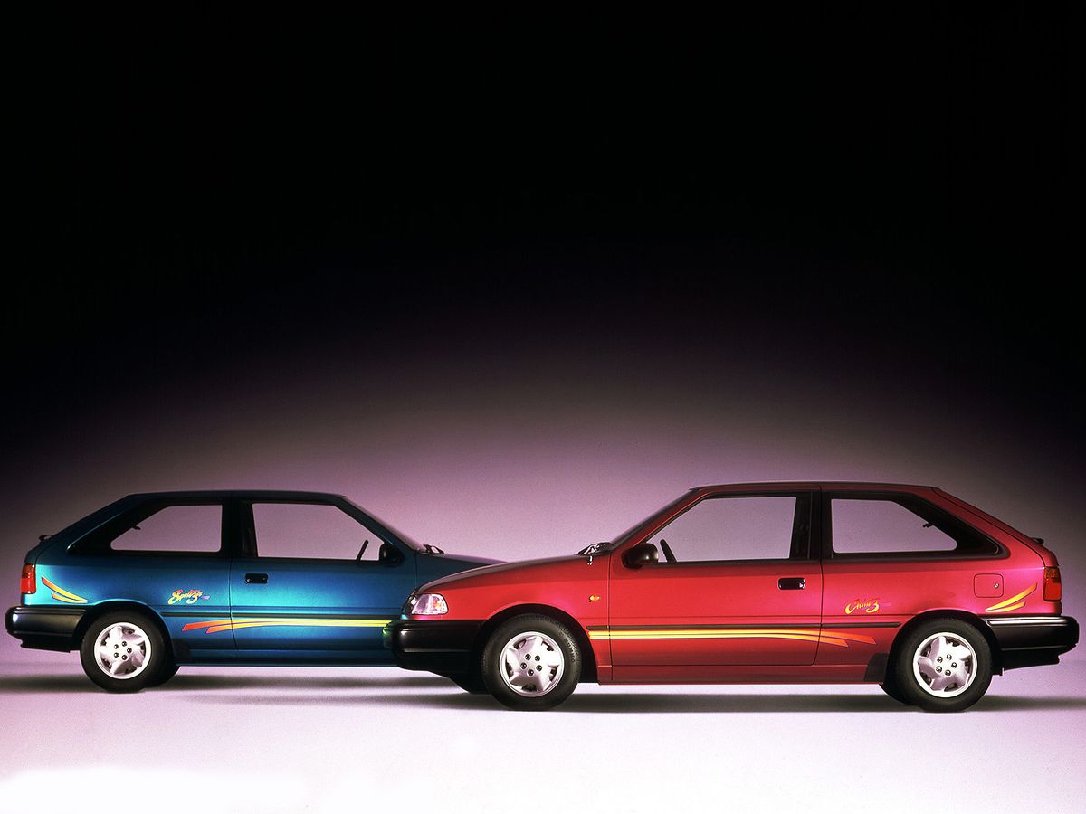 Hyundai Pony 1989. Carrosserie, extérieur. Hatchback 3-portes, 4 génération