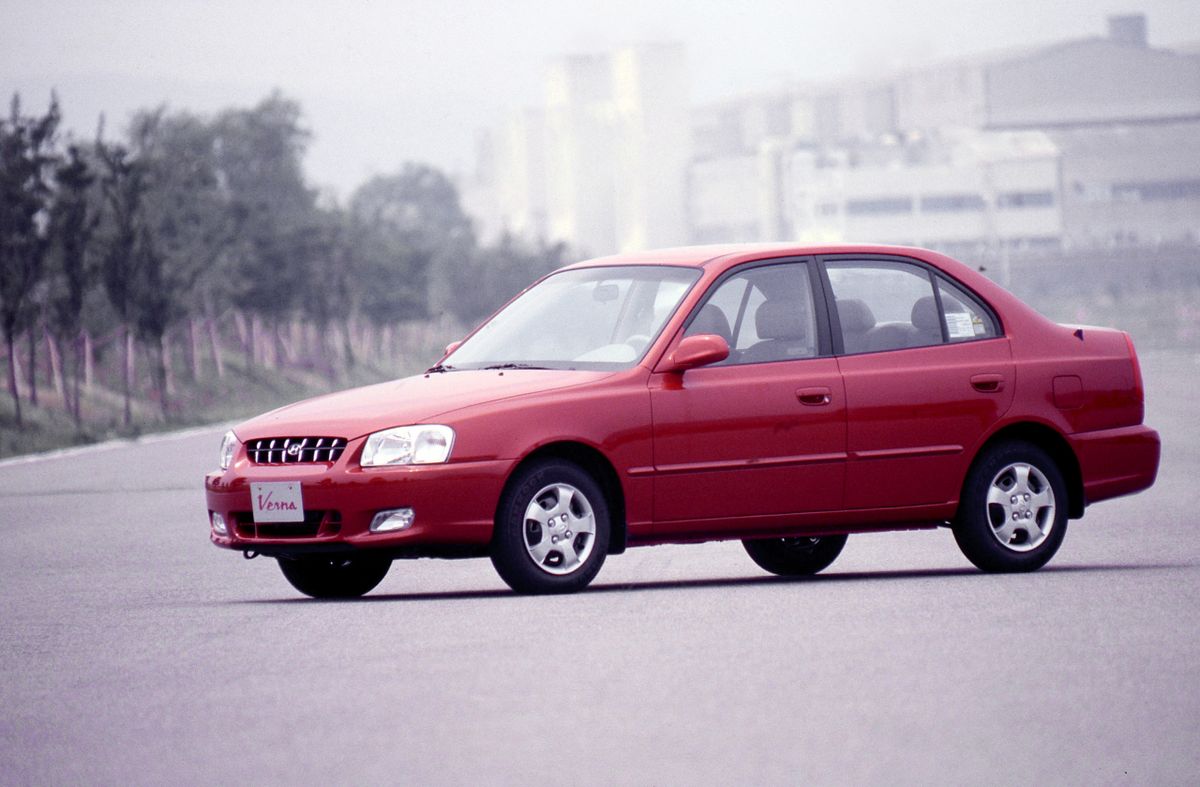 Hyundai Verna 1999. Carrosserie, extérieur. Berline, 1 génération