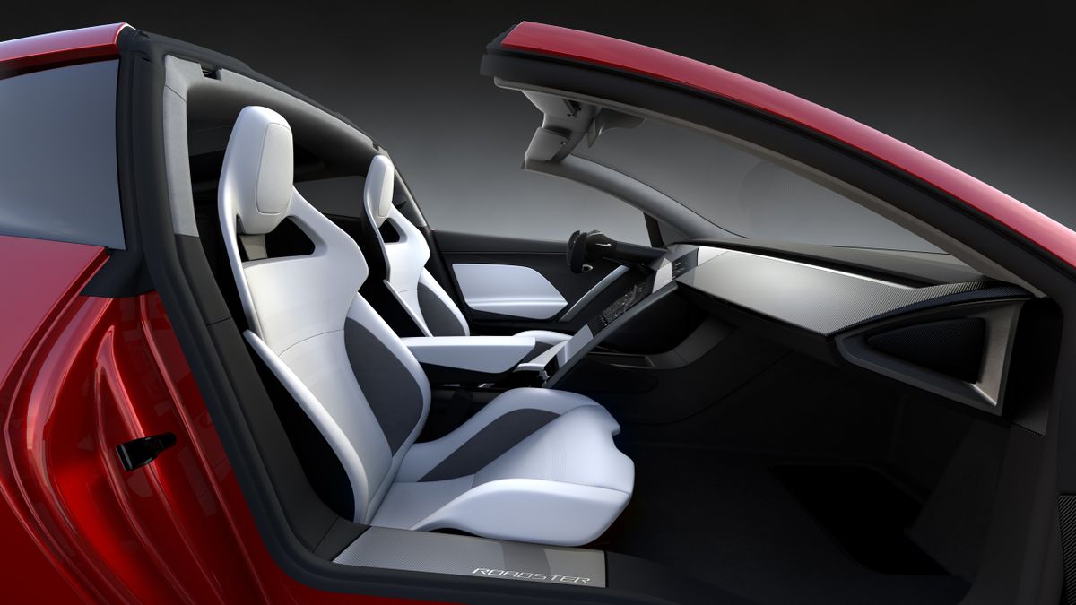 Tesla Roadster 2017. Front seats. Roadster, 2 generation