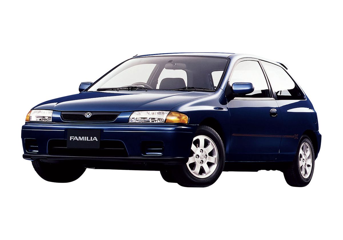 Mazda Familia 1996. Carrosserie, extérieur. Hatchback 3-portes, 8 génération, restyling