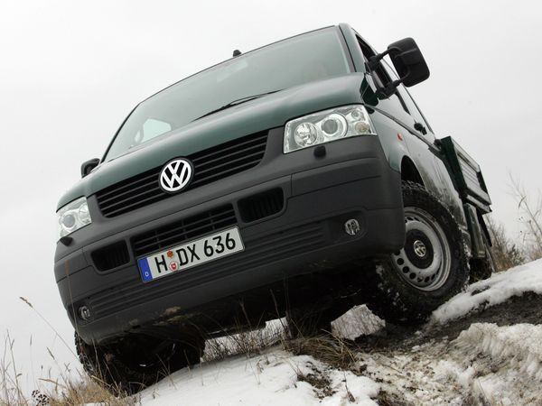 Volkswagen Transporter 2003. Кузов, экстерьер. Пикап Двойная кабина, 5 поколение