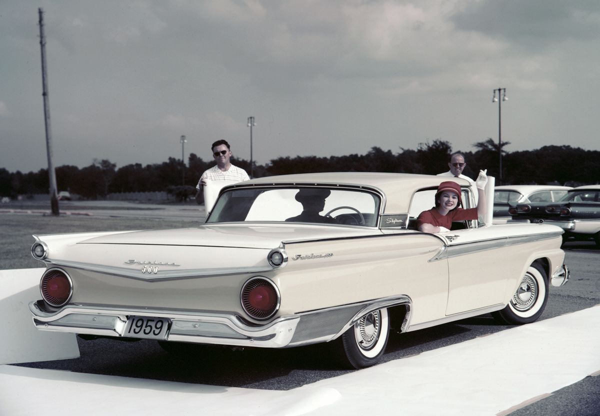 Ford Galaxie 1959. Carrosserie, extérieur. Coupé sans montants, 1 génération