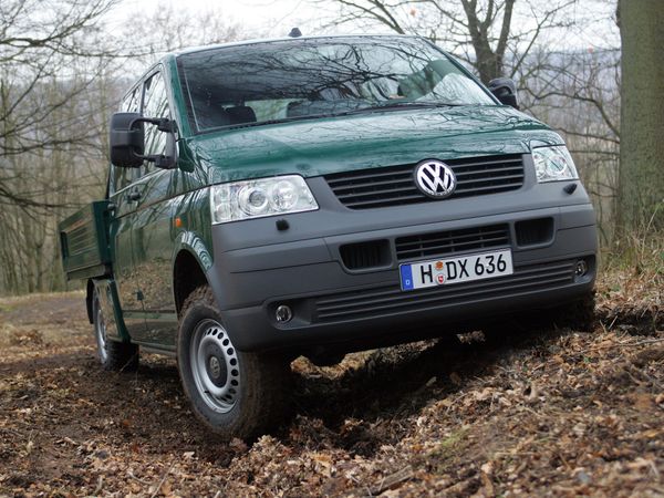 Volkswagen Transporter 2003. Кузов, экстерьер. Пикап Двойная кабина, 5 поколение