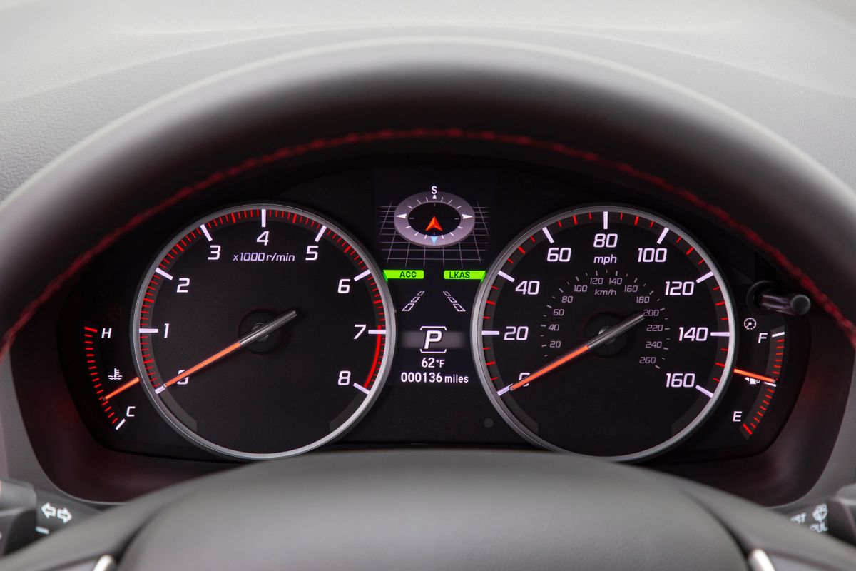 Acura ILX 2018. Dashboard. Sedan, 1 generation, restyling 2