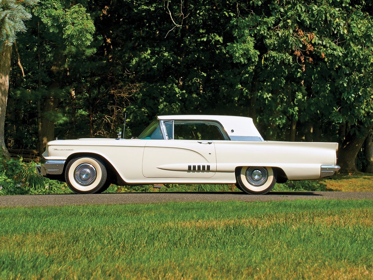 Ford Thunderbird 1958. Carrosserie, extérieur. Coupé sans montants, 2 génération