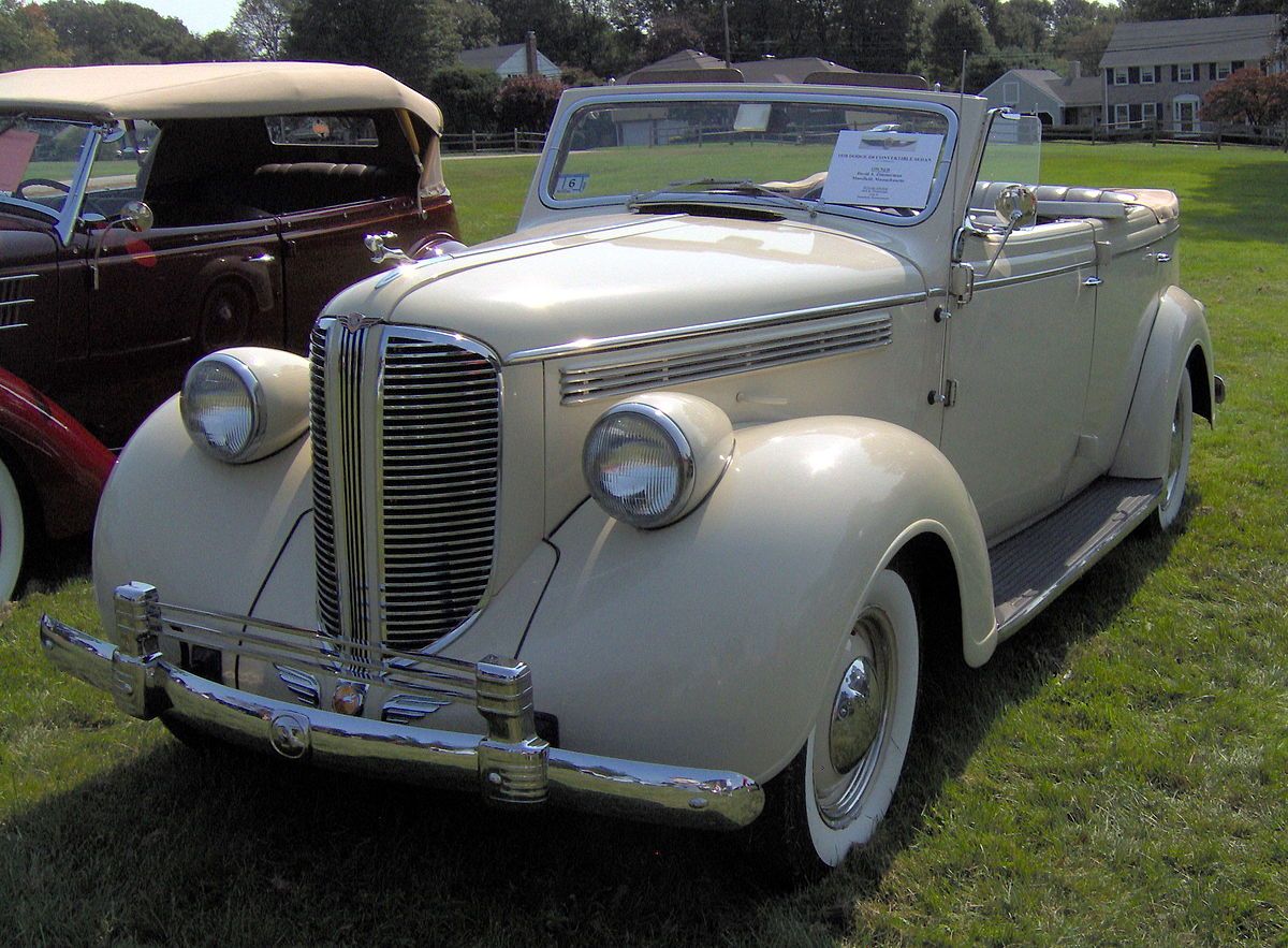 Додж D8 1937. Кузов, экстерьер. Кабриолет, 1 поколение