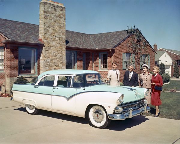 Ford Fairlane 1955. Carrosserie, extérieur. Berline, 1 génération