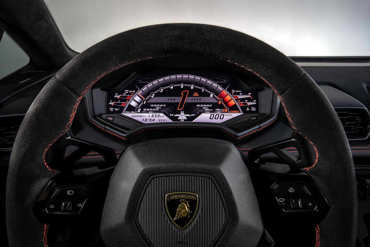 Lamborghini Huracan 2019. Tableau de bord. Coupé, 1 génération, restyling