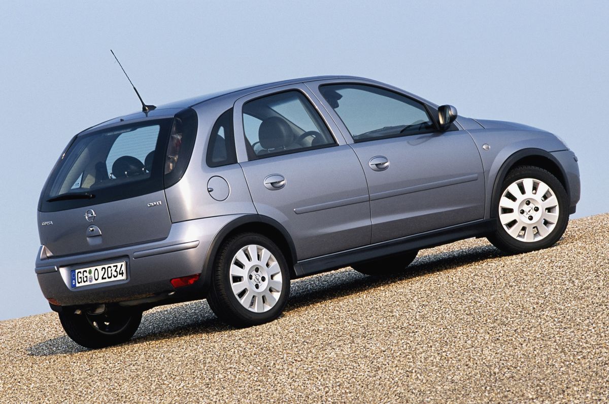 Opel Corsa 2003. Carrosserie, extérieur. Mini 5-portes, 3 génération, restyling