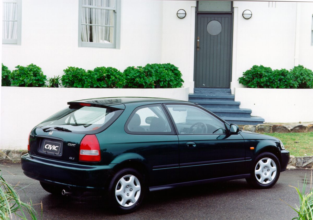Honda Civic (USA) 1998. Carrosserie, extérieur. Hatchback 3-portes, 6 génération, restyling