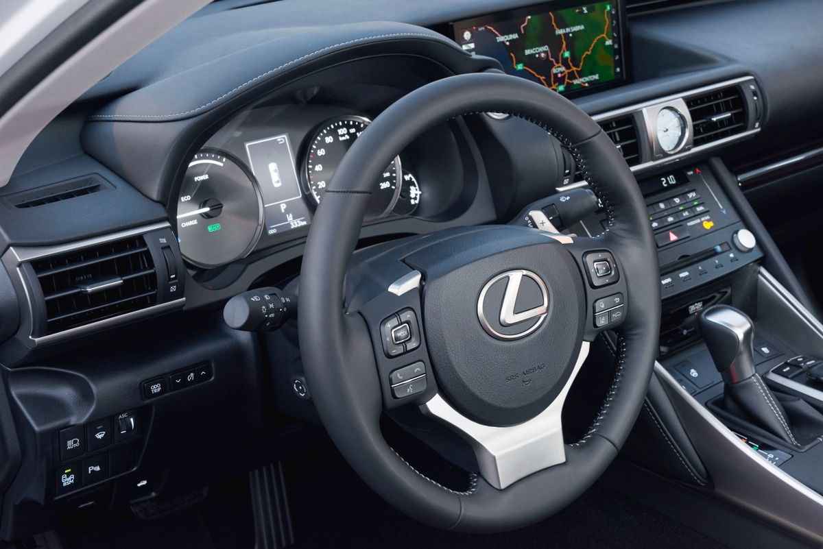 Lexus IS 2016. Dashboard. Sedan, 3 generation, restyling