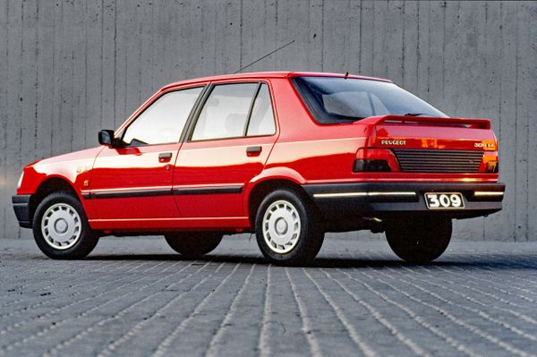 Peugeot 309 1989. Carrosserie, extérieur. Mini 5-portes, 1 génération, restyling