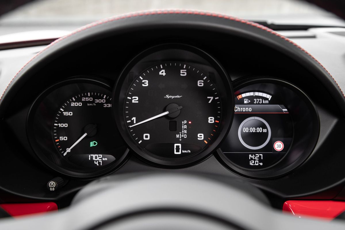 Porsche 718 Spyder 2019. Dashboard. Cabrio, 1 generation