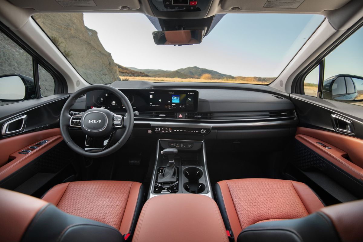 Kia Carnival 2023. Передние сидения. Минивэн, 4 поколение, рестайлинг
