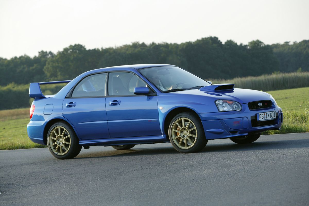 Subaru Impreza WRX STi 2002. Carrosserie, extérieur. Berline, 2 génération, restyling 1