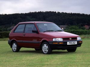 Subaru Justy 1988. Carrosserie, extérieur. Mini 3-portes, 1 génération, restyling