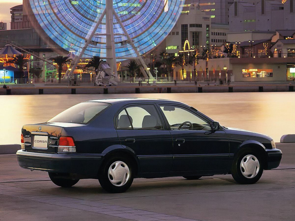Тойота Корса 1997. Кузов, экстерьер. Седан, 5 поколение, рестайлинг