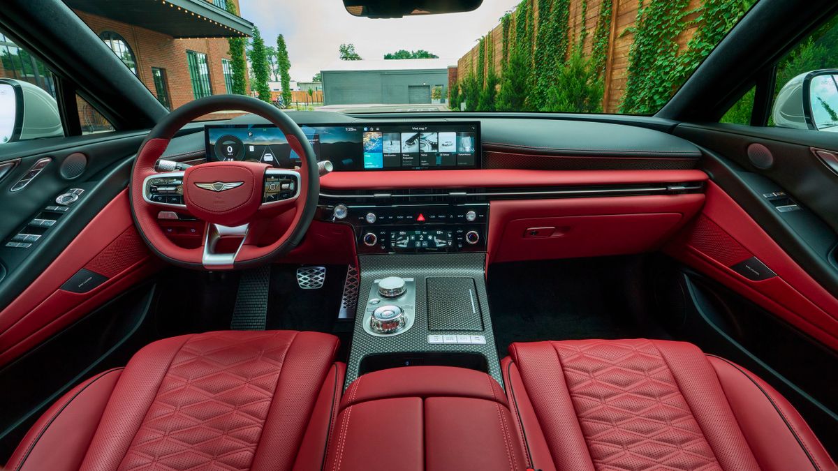 Genesis G80 2023. Передние сидения. Седан, 2 поколение, рестайлинг 1