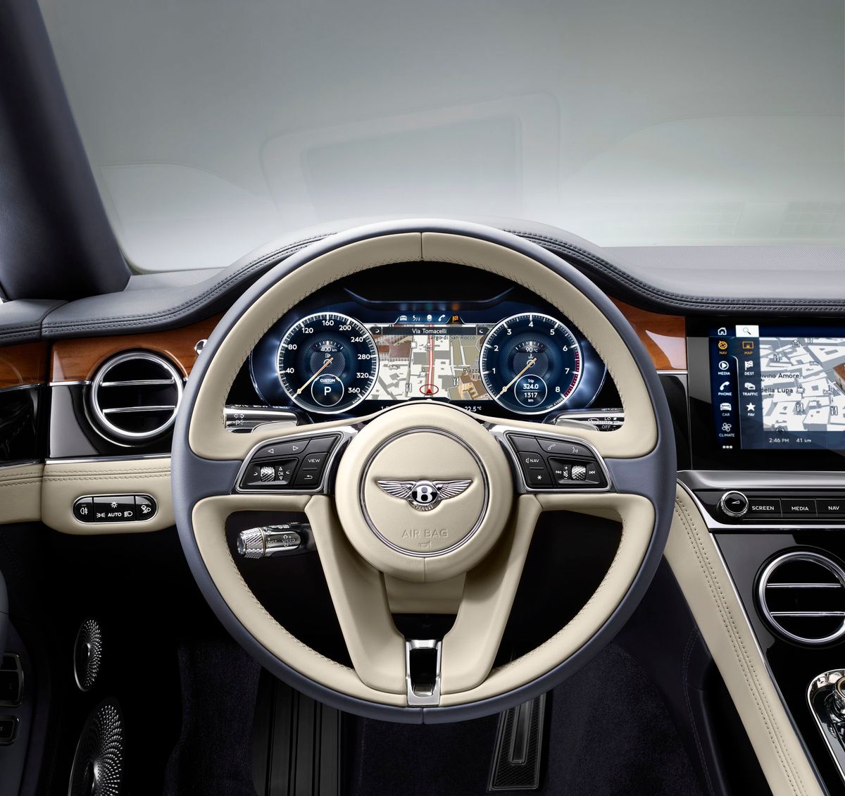 Bentley Continental GT 2017. Dashboard. Coupe, 3 generation
