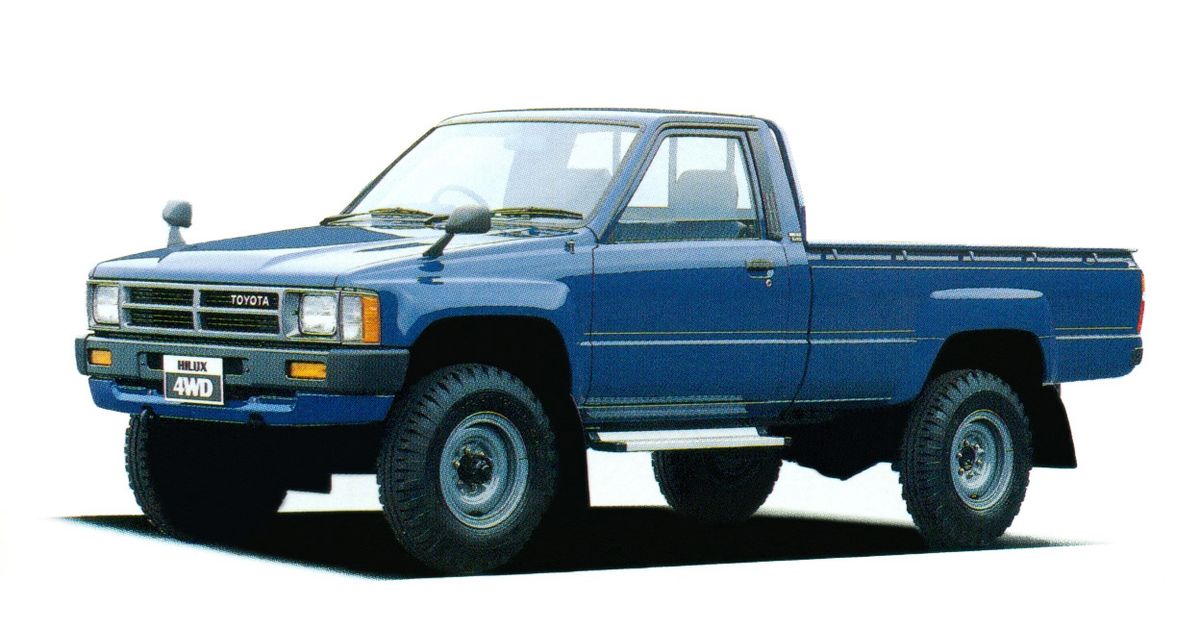 Toyota Hilux 1983. Carrosserie, extérieur. 1 pick-up, 4 génération