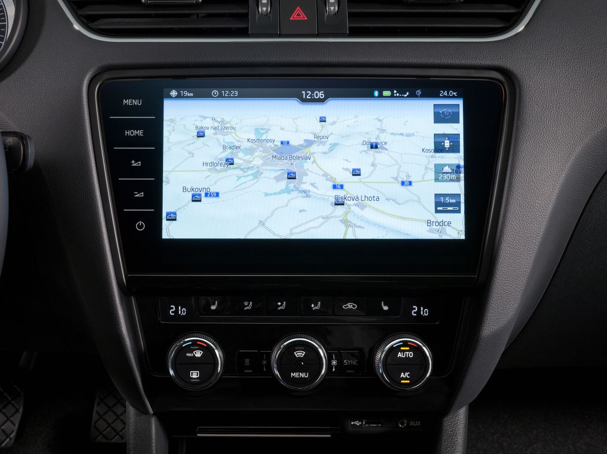 Skoda Octavia RS 2017. Navigation system. Liftback, 3 generation, restyling