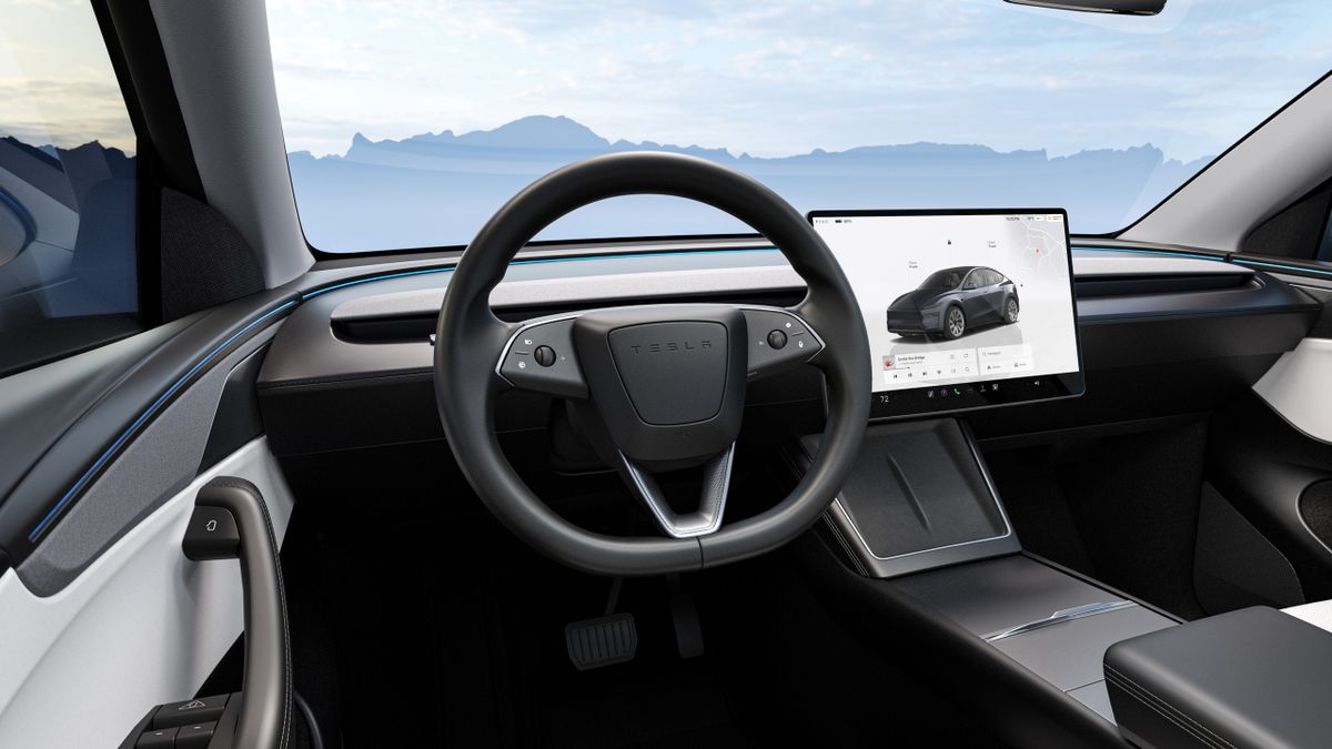 Tesla Model Y 2025. Руль. Внедорожник 5 дв., 1 поколение, рестайлинг