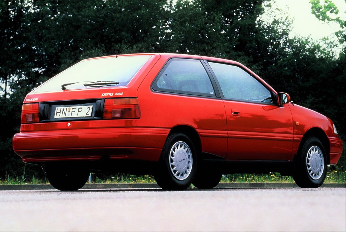 Hyundai Pony 1989. Carrosserie, extérieur. Hatchback 3-portes, 4 génération