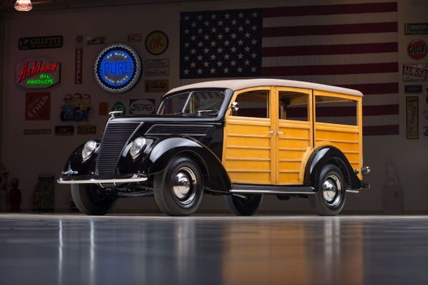 Ford V8 1936. Carrosserie, extérieur. Break 5-portes, 2 génération