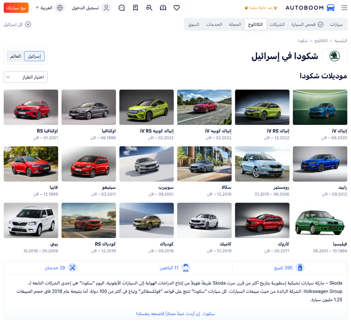 كتالوج السيارات في إسرائيل