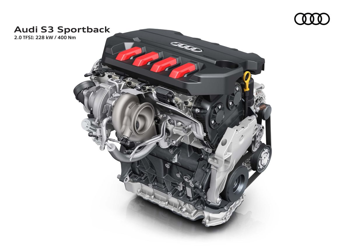 Ауди S3 2020. Двигатель. Хэтчбек 5 дв., 4 поколение