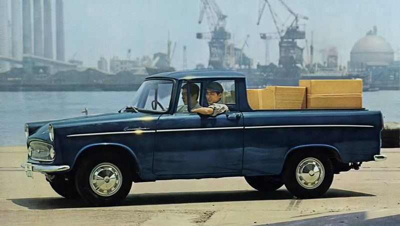 Toyota Corona 1960. Carrosserie, extérieur. 1 pick-up, 2 génération