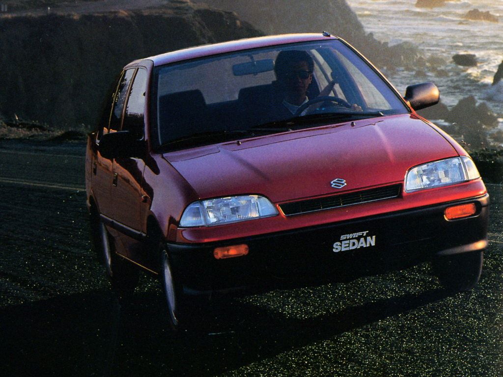סוזוקי סוויפט 1989. מרכב, צורה. סדאן, 2 דור