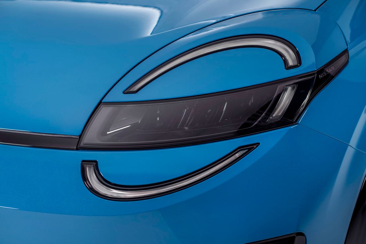 Nissan Micra 2025. Передние фары. Мини 5 дверей, 6 поколение