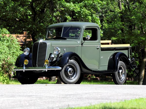 Ford V8 1936. Carrosserie, extérieur. 1 pick-up, 2 génération