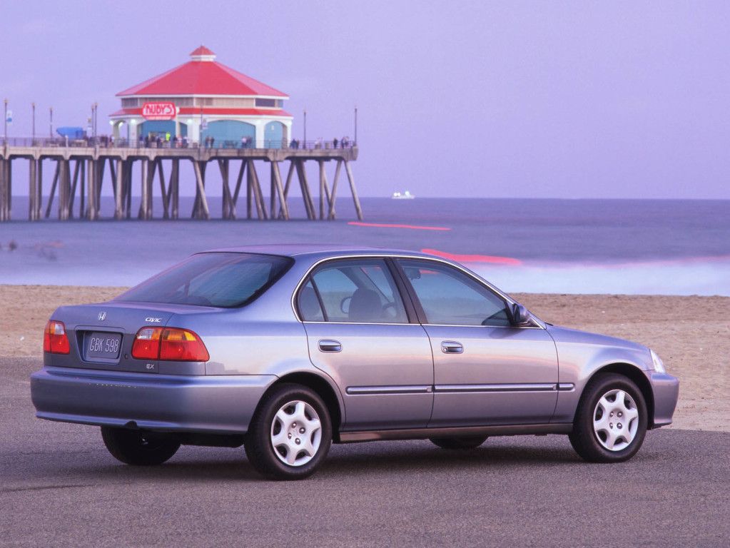 Honda Civic (USA) 1998. Carrosserie, extérieur. Berline, 6 génération, restyling