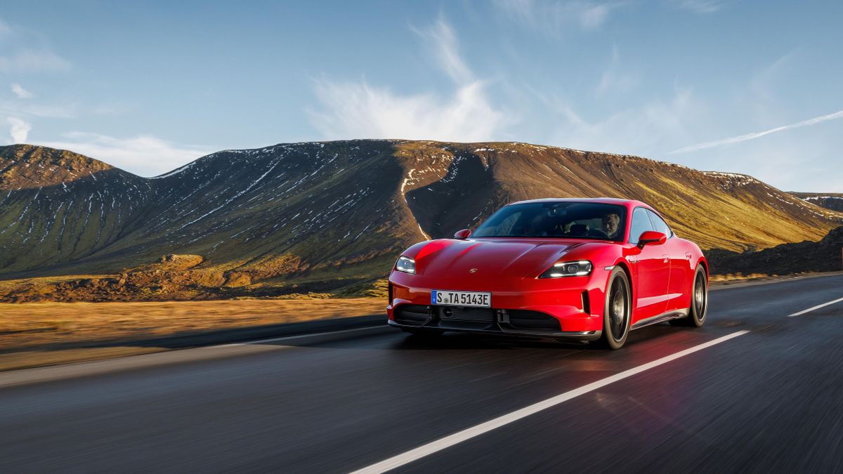 Porsche Taycan 2024. Кузов, экстерьер. Седан, 1 поколение, рестайлинг