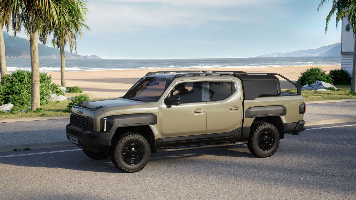 Kia Tasman 2024. Кузов, экстерьер. Пикап Двойная кабина, 1 поколение