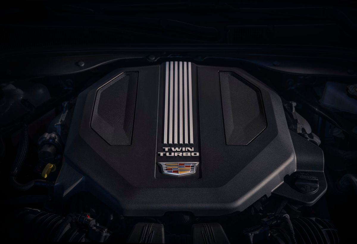 Кадиллак CT5-V 2024. Двигатель. Седан, 1 поколение, рестайлинг 1