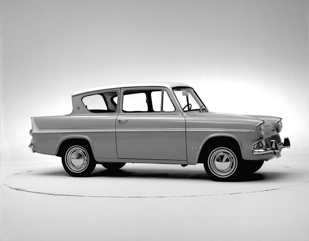 Ford Anglia 1959. Кузов, экстерьер. Седан 2 дв., 4 поколение